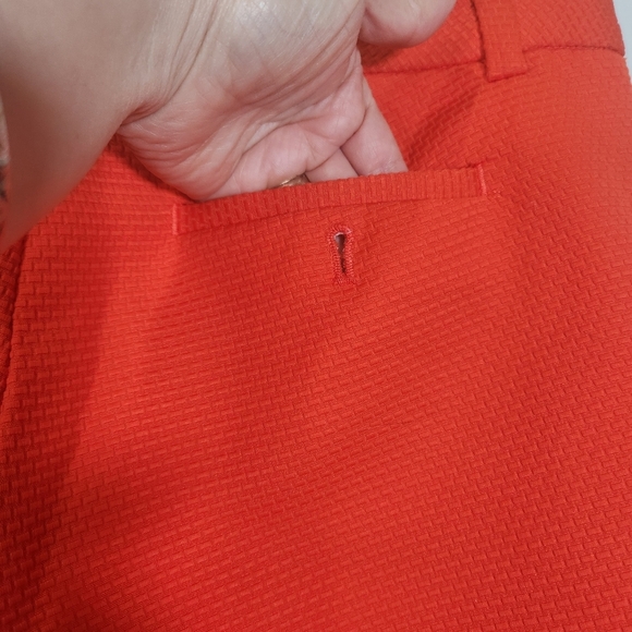 Calvin Klein Mid Waist Orange Shorts - Picture 3 of 9